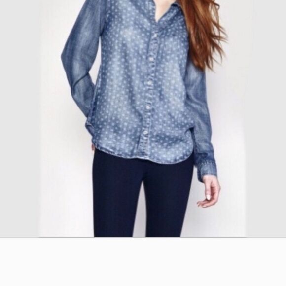 Cloth & Stone Indigo Button-Down Shirt - Picture 1 of 13